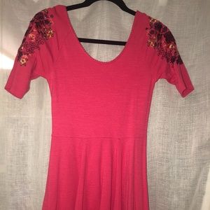 Free People Garden Sleeve Embroidered Dress